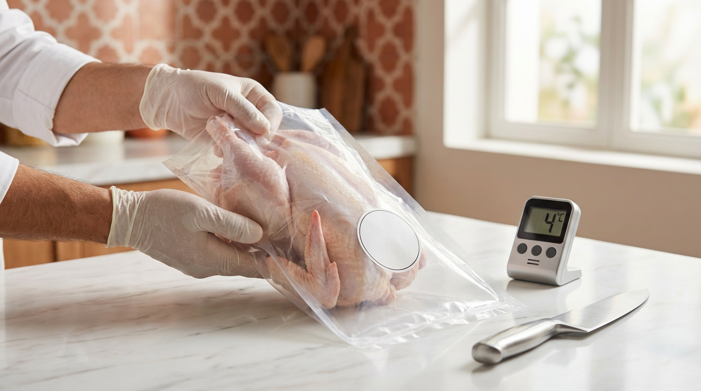 تنظيف وتخزين الدجاج
