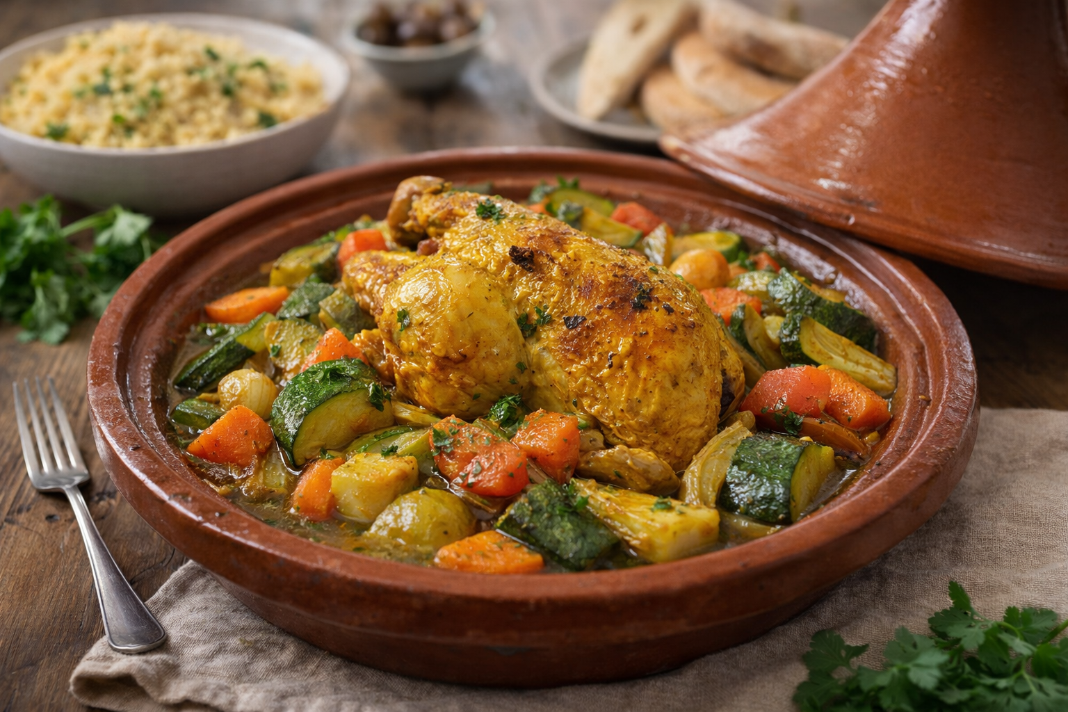 طاجين دجاج بلدي